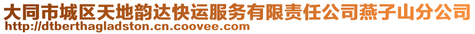 大同市城區(qū)天地韻達(dá)快運(yùn)服務(wù)有限責(zé)任公司燕子山分公司