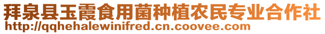 拜泉縣玉霞食用菌種植農(nóng)民專業(yè)合作社
