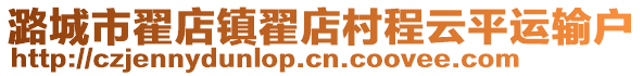 潞城市翟店鎮(zhèn)翟店村程云平運(yùn)輸戶