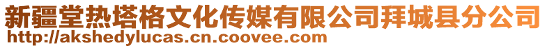 新疆堂熱塔格文化傳媒有限公司拜城縣分公司