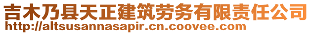 吉木乃縣天正建筑勞務(wù)有限責(zé)任公司