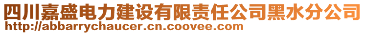 四川嘉盛電力建設有限責任公司黑水分公司