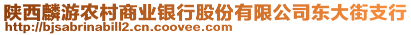 陜西麟游農(nóng)村商業(yè)銀行股份有限公司東大街支行