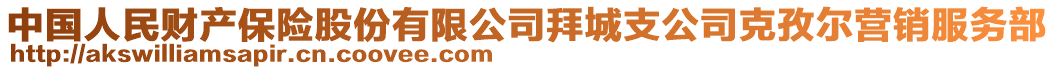 中國人民財產(chǎn)保險股份有限公司拜城支公司克孜爾營銷服務(wù)部