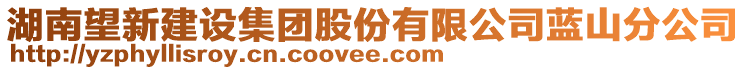 湖南望新建設(shè)集團(tuán)股份有限公司藍(lán)山分公司