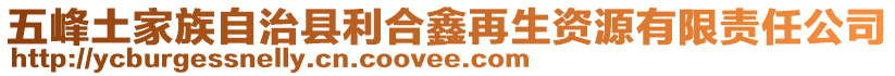 五峰土家族自治縣利合鑫再生資源有限責(zé)任公司