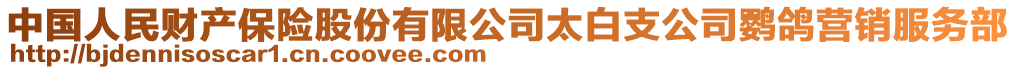 中國人民財產(chǎn)保險股份有限公司太白支公司鸚鴿營銷服務(wù)部