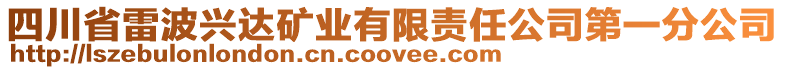 四川省雷波興達礦業有限責任公司第一分公司