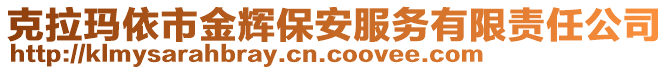 克拉瑪依市金輝保安服務(wù)有限責(zé)任公司