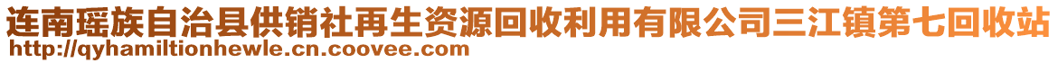 連南瑤族自治縣供銷社再生資源回收利用有限公司三江鎮(zhèn)第七回收站