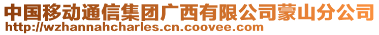 中國移動通信集團(tuán)廣西有限公司蒙山分公司