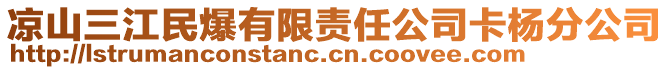 涼山三江民爆有限責(zé)任公司卡楊分公司