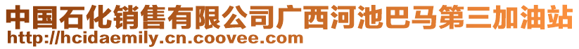 中國(guó)石化銷(xiāo)售有限公司廣西河池巴馬第三加油站