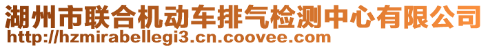 湖州市聯(lián)合機(jī)動(dòng)車排氣檢測(cè)中心有限公司