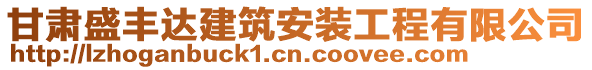 甘肅盛豐達(dá)建筑安裝工程有限公司