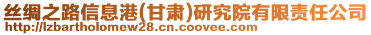 絲綢之路信息港(甘肅)研究院有限責(zé)任公司