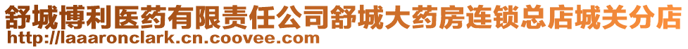 舒城博利醫(yī)藥有限責(zé)任公司舒城大藥房連鎖總店城關(guān)分店