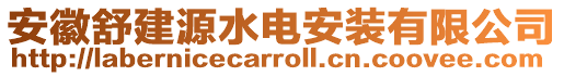 安徽舒建源水電安裝有限公司