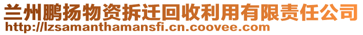 蘭州鵬揚物資拆遷回收利用有限責任公司