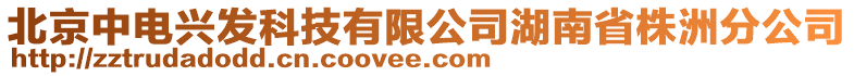 北京中電興發(fā)科技有限公司湖南省株洲分公司