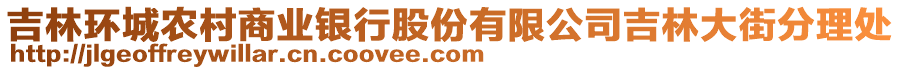 吉林環(huán)城農(nóng)村商業(yè)銀行股份有限公司吉林大街分理處