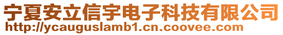 寧夏安立信宇電子科技有限公司