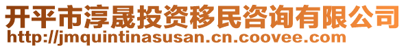 開平市淳晟投資移民咨詢有限公司