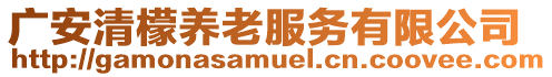 廣安清檬養老服務有限公司