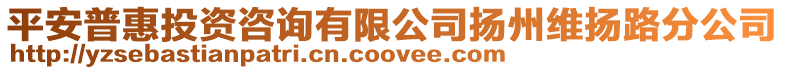 平安普惠投資咨詢有限公司揚(yáng)州維揚(yáng)路分公司