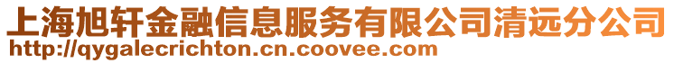 上海旭軒金融信息服務有限公司清遠分公司