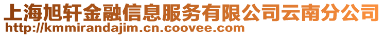 上海旭軒金融信息服務有限公司云南分公司