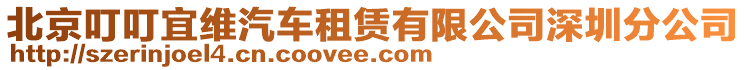 北京叮叮宜維汽車租賃有限公司深圳分公司