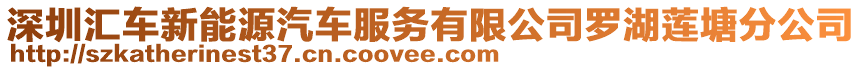 深圳匯車(chē)新能源汽車(chē)服務(wù)有限公司羅湖蓮塘分公司