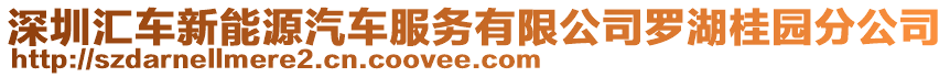 深圳匯車新能源汽車服務(wù)有限公司羅湖桂園分公司