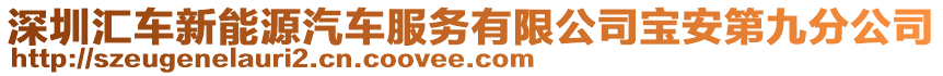 深圳匯車新能源汽車服務有限公司寶安第九分公司