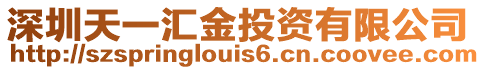 深圳天一匯金投資有限公司