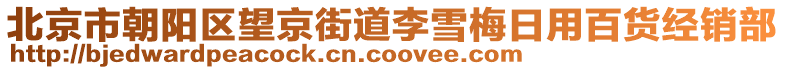 北京市朝陽區望京街道李雪梅日用百貨經銷部