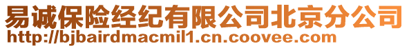 易誠(chéng)保險(xiǎn)經(jīng)紀(jì)有限公司北京分公司