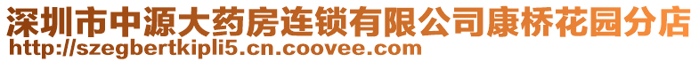 深圳市中源大藥房連鎖有限公司康橋花園分店