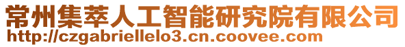 常州集萃人工智能研究院有限公司