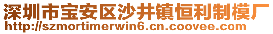 深圳市寶安區(qū)沙井鎮(zhèn)恒利制模廠