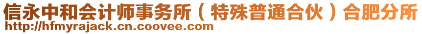 信永中和會(huì)計(jì)師事務(wù)所（特殊普通合伙）合肥分所