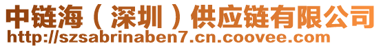 中鏈海（深圳）供應(yīng)鏈有限公司