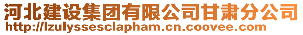 河北建設集團有限公司甘肅分公司