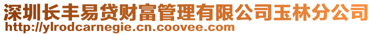 深圳長豐易貸財富管理有限公司玉林分公司
