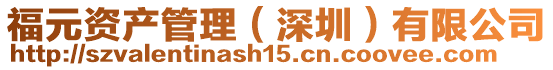 福元資產管理(深圳)有限公司