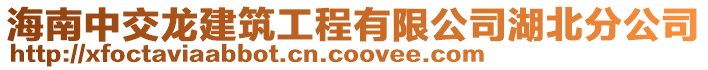 海南中交龍建筑工程有限公司湖北分公司