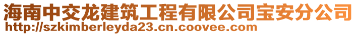 海南中交龍建筑工程有限公司寶安分公司