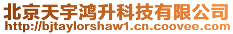 北京天宇鴻升科技有限公司