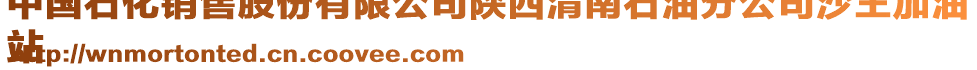 中國(guó)石化銷售股份有限公司陜西渭南石油分公司沙王加油
站